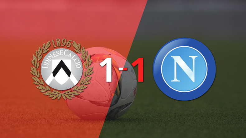 Udinese y Napoli empataron 1 a 1