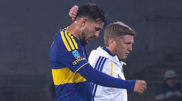 El capitán de Boca debió salir en el segundo tiempo por una lesión.