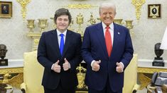 Javier Milei junto a Donald Trump en la Casa Blanca. Javier Milei junto a Donald Trump en la Casa Blanca.