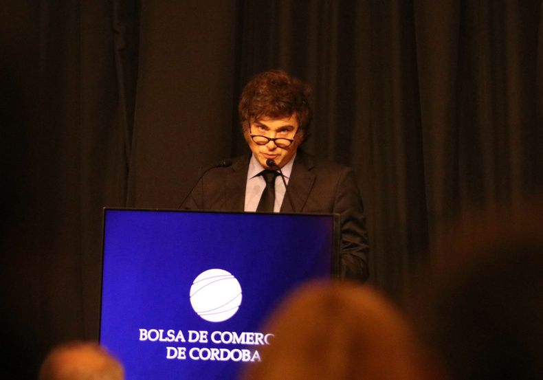 Javier Milei expresó sus dichos al inaugurar el nuevo edificio de la Bolsa de Comercio de Córdoba. 