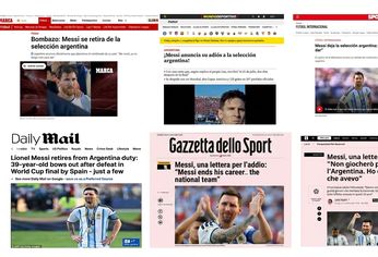 Messi deja la Selección y así lo reflejaron los medios internacionales.&nbsp;
