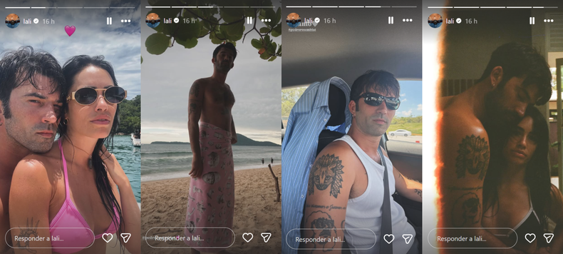 Lali Espósito y Pedro Rosemblat de vacaciones en Brasil.