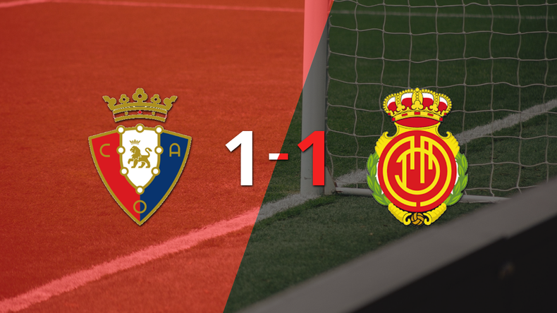 Mallorca logró sacar el empate a 1 gol en casa de Osasuna