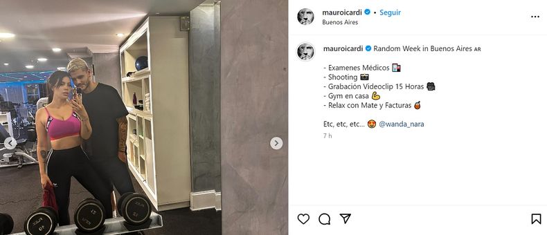 La inesperada publicaci&oacute;n de Mauro Icardi.