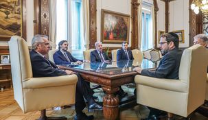 En la reunión también estuvo presente el canciller Santiago Cafiero.&nbsp;