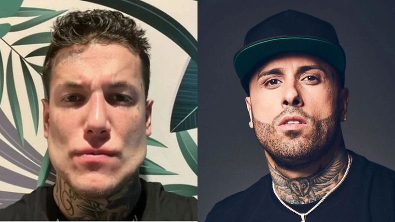 Alex Caniggia busca parecerse a Nicky Jam.