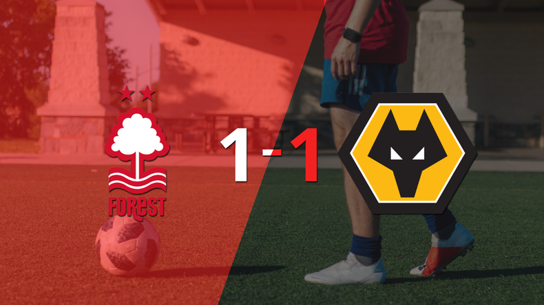 Wolverhampton empató 1-1 en su visita a Nottingham Forest