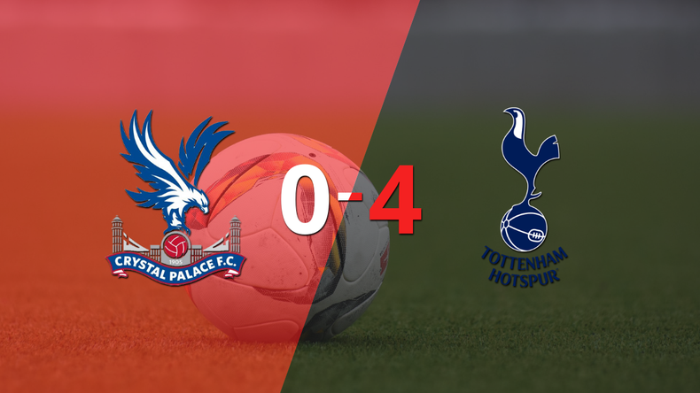 Harry Kane anotó un doblete en la goleada 4-0 de Tottenham a Crystal Palace