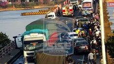 El puente estará cortado al menos 4 horas debido al siniestro. El puente estará cortado al menos 4 horas debido al siniestro.