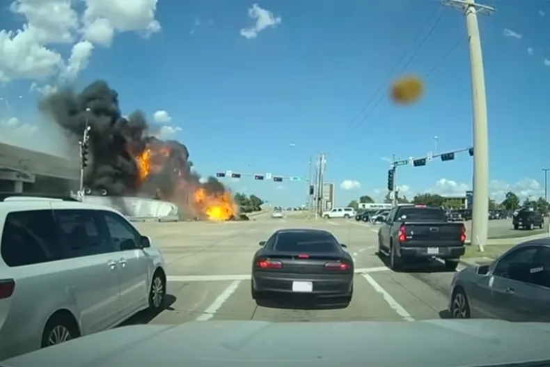 Impactante accidente de un camión en Texas.&nbsp;
