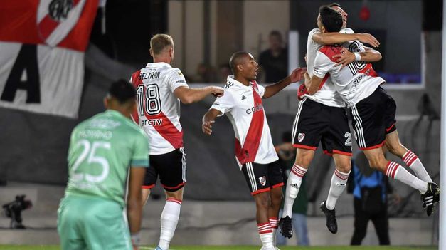 Nacho Fernández puso el 1 a 0 de River sobre Unión.