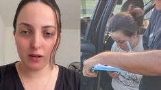 La mujer sintió que estaba en peligro y se tiró del auto con su bebé en brazos. La mujer sintió que estaba en peligro y se tiró del auto con su bebé en brazos.