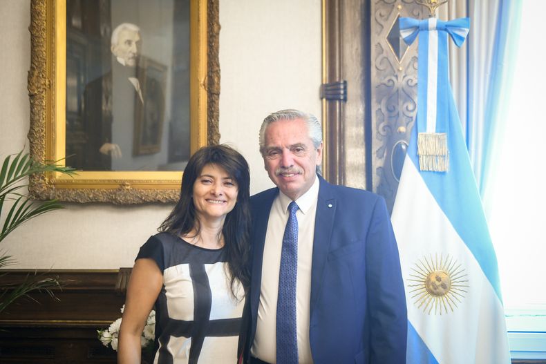 Alberto Fern&aacute;ndez recibi&oacute; a la nueva interventora del INADI.