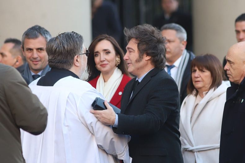 Javier Milei particip&oacute; del Tedeum junto a miembros de su Gabinete.