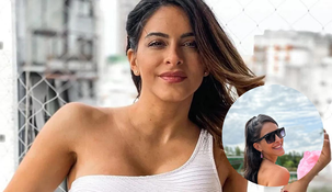 La modelo eligió uno de los looks más usados en la temporada.&nbsp;