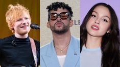 Ed Sheeran, Bad Bunny y Olivia Rodrigo encabezan la lista de artistas. Ed Sheeran, Bad Bunny y Olivia Rodrigo encabezan la lista de artistas.