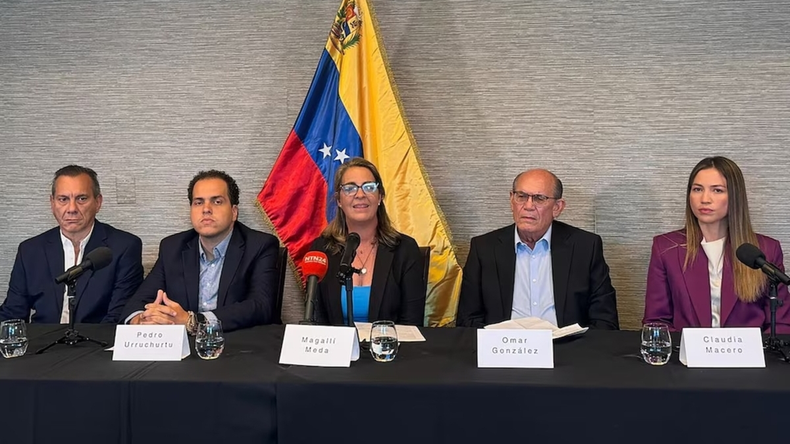 Los cinco dirigentes opositories venezolanos.