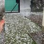 Las calles quedaron cubiertas de blanco tras el temporal que causó destrozos.
