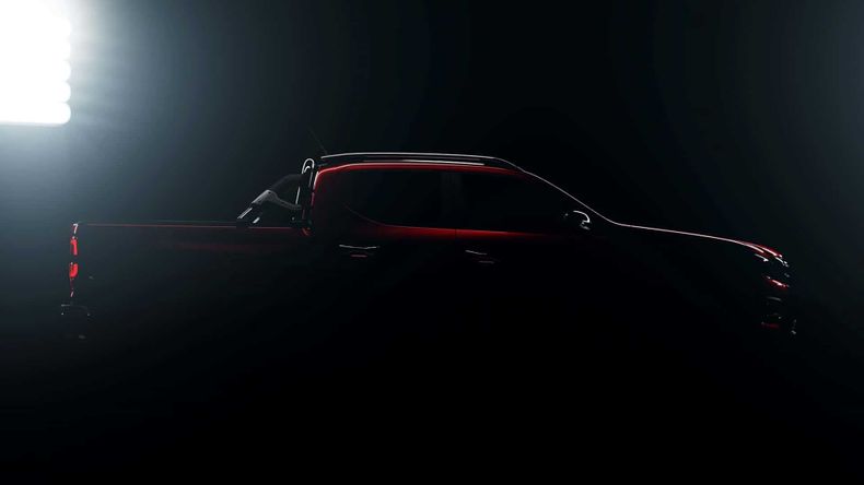 La silueta de la Fiat Titano, flamante pick-up mediana de la marca italiana que se produciría en Argentina (Córdoba).