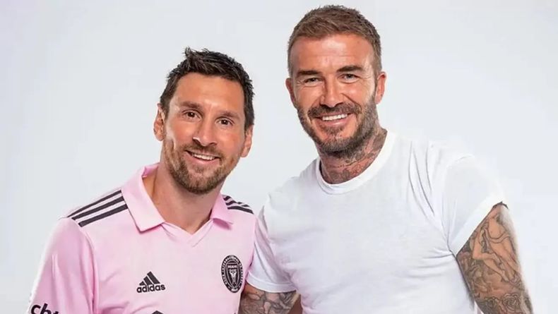 Las dos máximas figuras del Inter Miami recibieron al fanático con calidez y sonrisas.