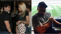 Diego Maradona viajó a Inglaterra con Rocío Oliva pisándole los pies Diego Maradona viajó a Inglaterra con Rocío Oliva pisándole los pies