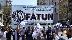 Marcha de los trabajadores no docentes de las universidades.