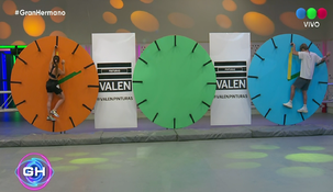 Romina y Nacho en la prueba del líder de Gran Hermano. Romina y Nacho en la prueba del líder de Gran Hermano.