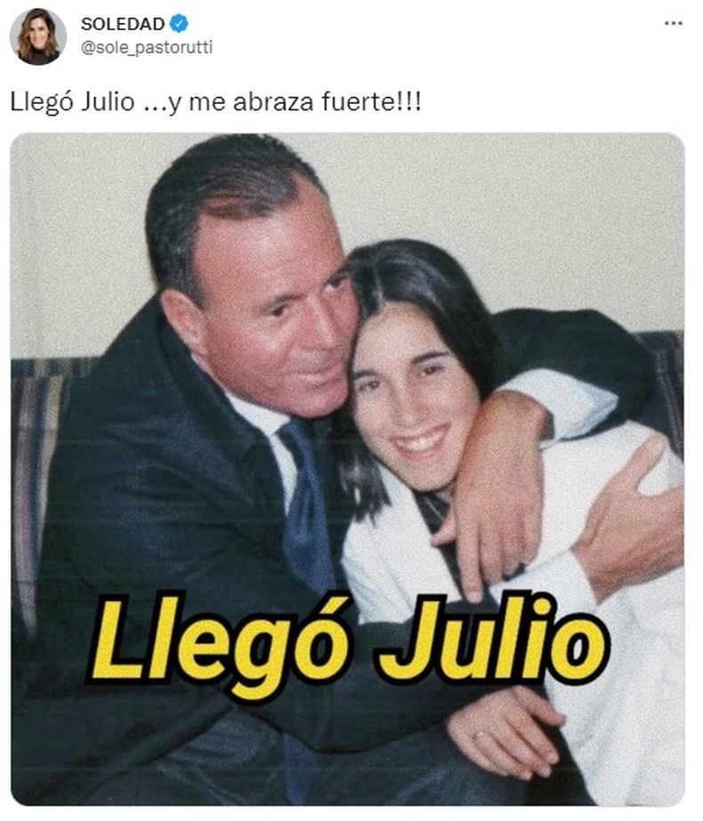 La Sole se sumó a la movida de los memes de Julio Iglesias