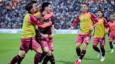 El festejo de Mastantuono, tras su golazo. El festejo de Mastantuono, tras su golazo.