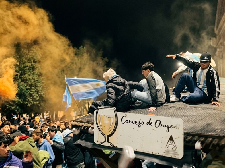 Susto en Entre Ríos: se desplomó el techo de un bar durante los festejos por el triunfo de la Selección argentina
