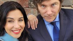 Marcela Pagano junto al líder libertario Javier Milei.