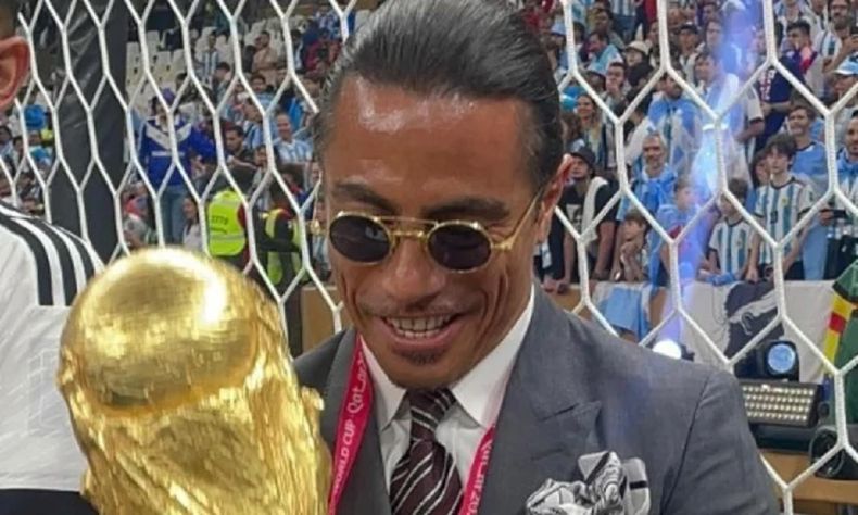Salt Bae molestó a muchos futbolistas argentinos tras la consagración.
