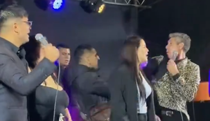 El tenso momento en el escenario.