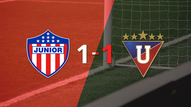 Empate a uno entre Junior y Liga de Quito