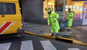 Se realizaron trabajos de limpieza durante la madrugada.