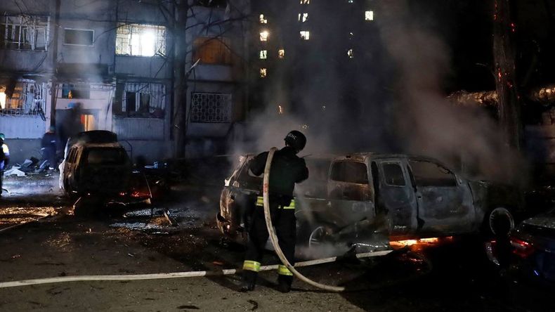 Las autoridades ucranianas dijeron que fue un ataque masivo de las fuerzas rusas