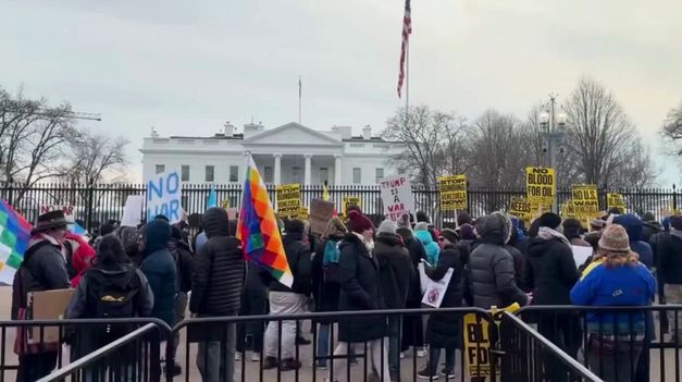 Protestas en la Casa Blanca, uno de los puntos