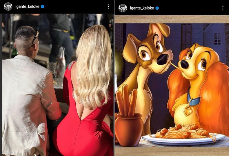 Las fotografías que compartió L-Gante.
