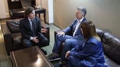 Javier Milei junto a Mauricio Macri y Patricia Bullrich.