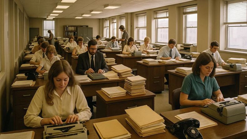 En este mundo sin computadoras, la información seguiría circulando a través de medios tradicionales como diarios, radio y televisión