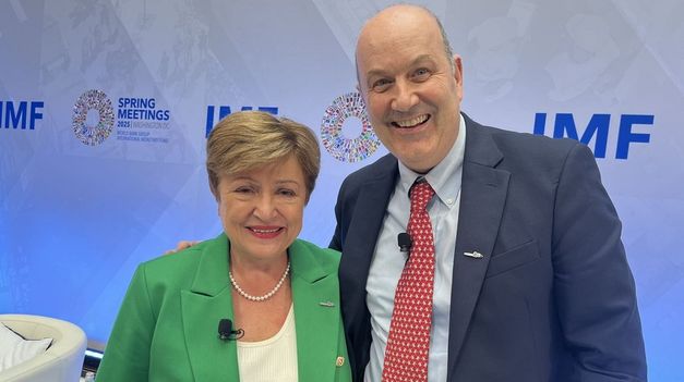 Georgieva y Sturzenegger en la asamblea de primavera del FMI.