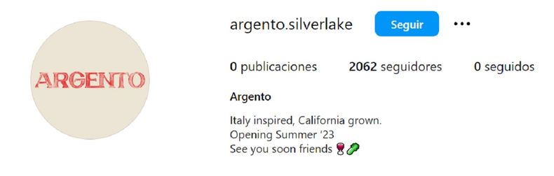 La cuenta oficial del restaurante Argento de Billie Eilish. La cuenta oficial del restaurante Argento de Billie Eilish.