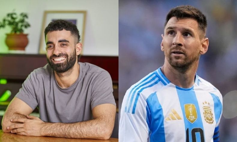 Eial Moldavsky junto a Lionel Messi.