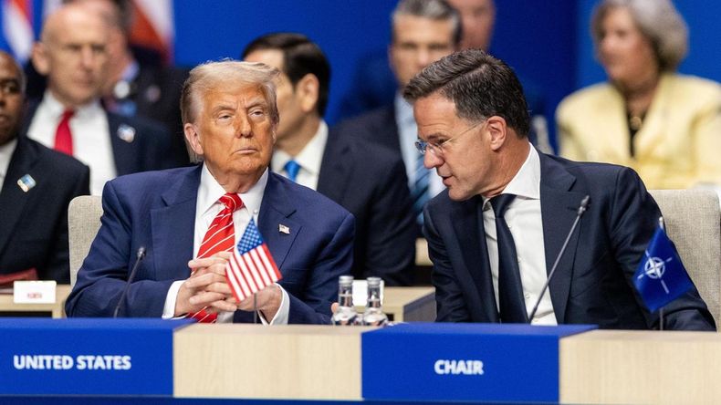 Donald Trump y Mark Rutte.