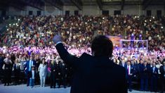 Javier Milei durante el acto en Chaco.