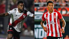 Miguel Borja, de River; y Enzo Pérez, de Estudiantes. Miguel Borja, de River; y Enzo Pérez, de Estudiantes.