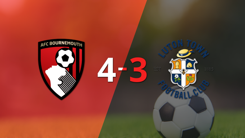 Doblete de Antoine Semenyo en el triunfo 4-3 de Bournemouth frente a Luton Town