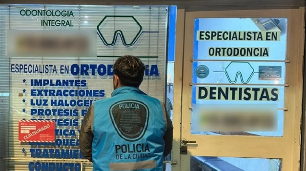 Uno de los consultorios clausurados.