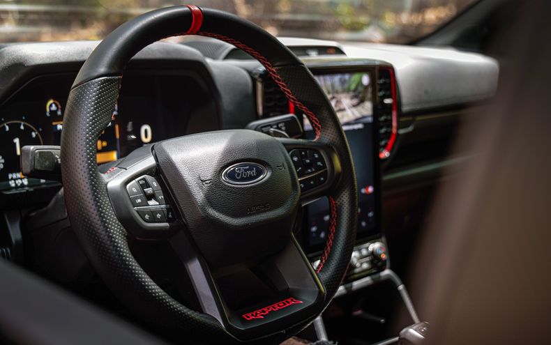 Interior de la nueva Ford Ranger Raptor.