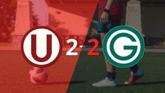goias saco un punto luego de empatar a 2 goles con universitario